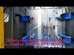 16 cavidade flip top cap molde para tubo laminado semi-corredor quente