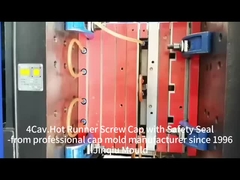 4 cavidade 65 mm pescoço petro jerrycan tapa molde cold runner